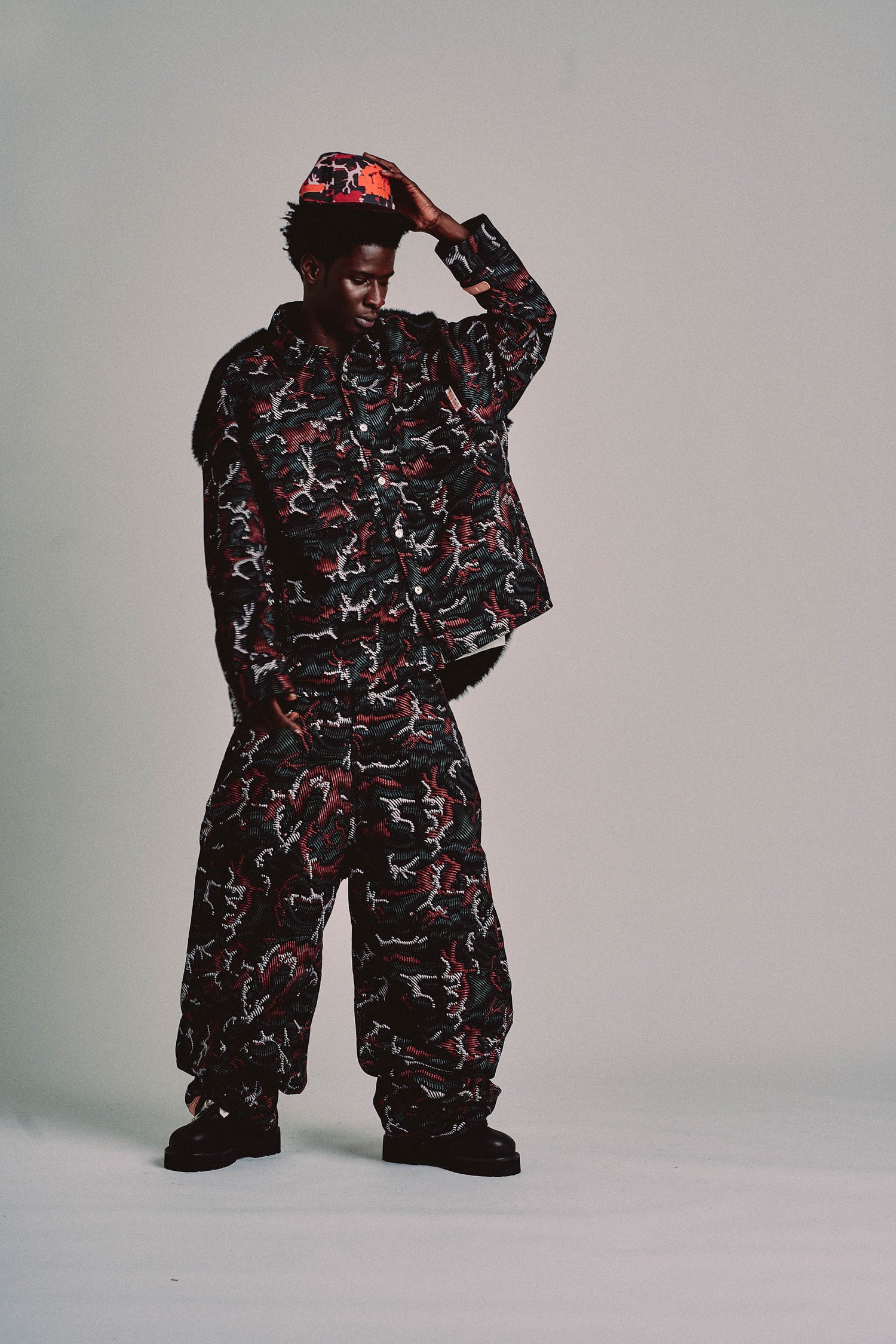 RAF SHIRT // RED CAMO