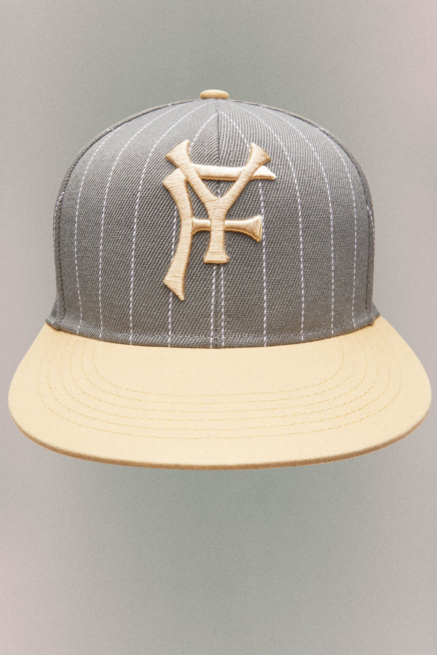 PINSTRIPE BASEBALL HAT // GREY