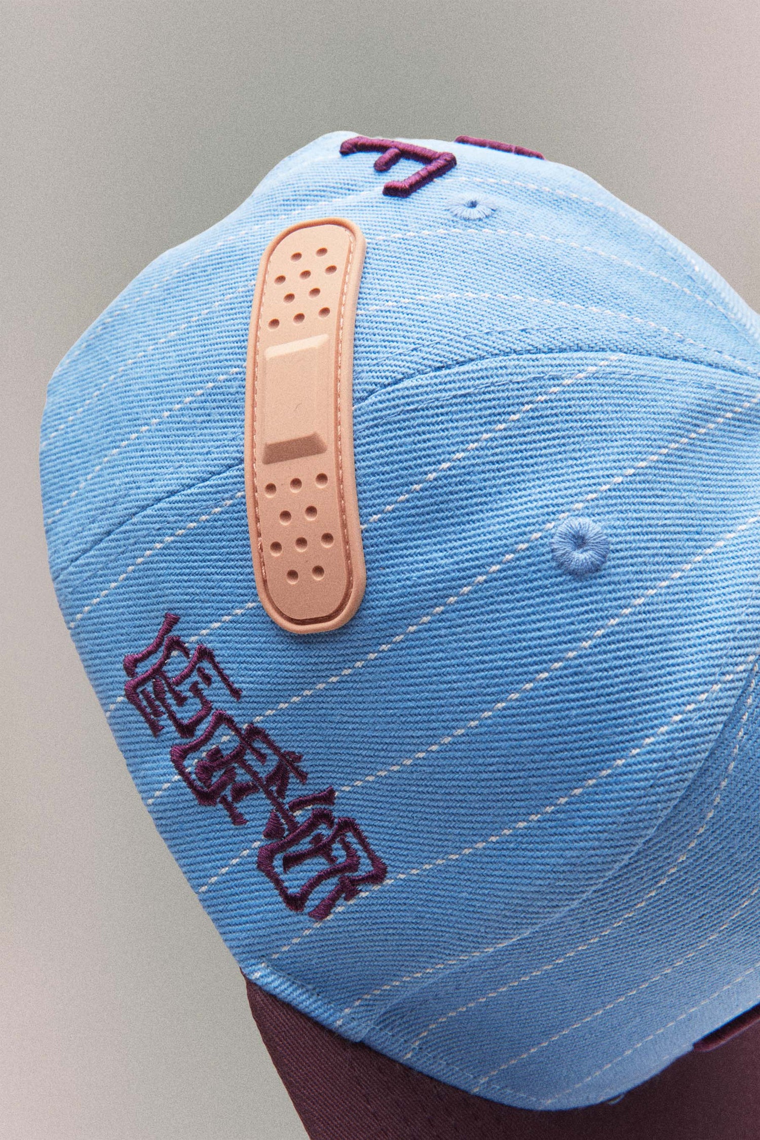 PINSTRIPE BASEBALL HAT // BABY BLUE