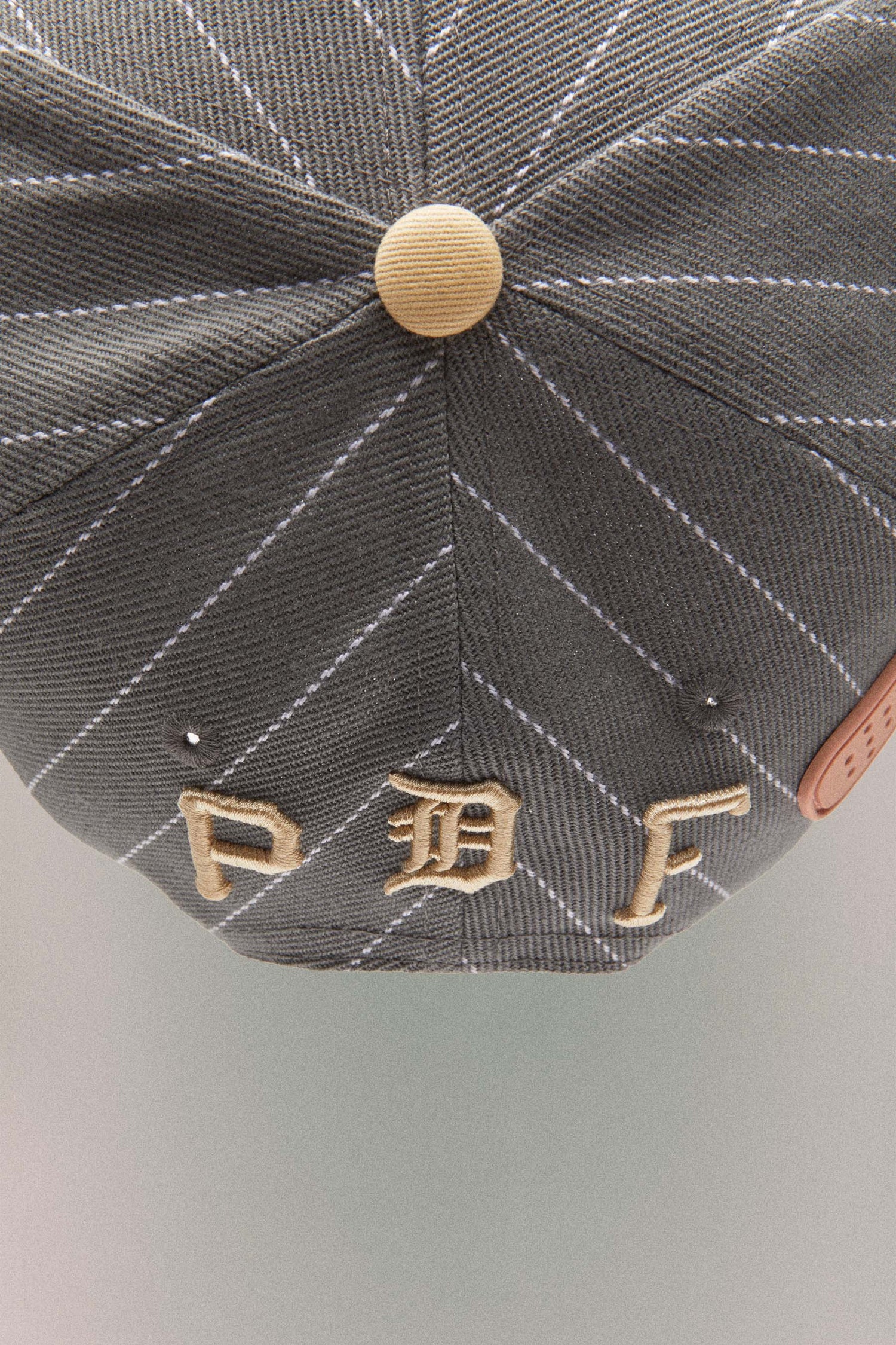 PINSTRIPE BASEBALL HAT // GREY
