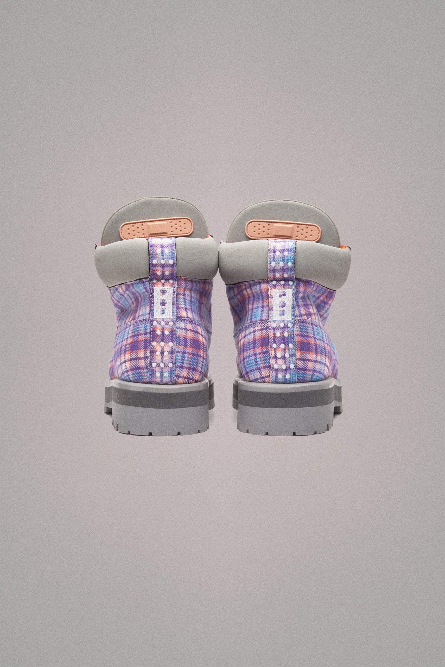 STRADA LOW TARTAN BOOTS // PURPLE