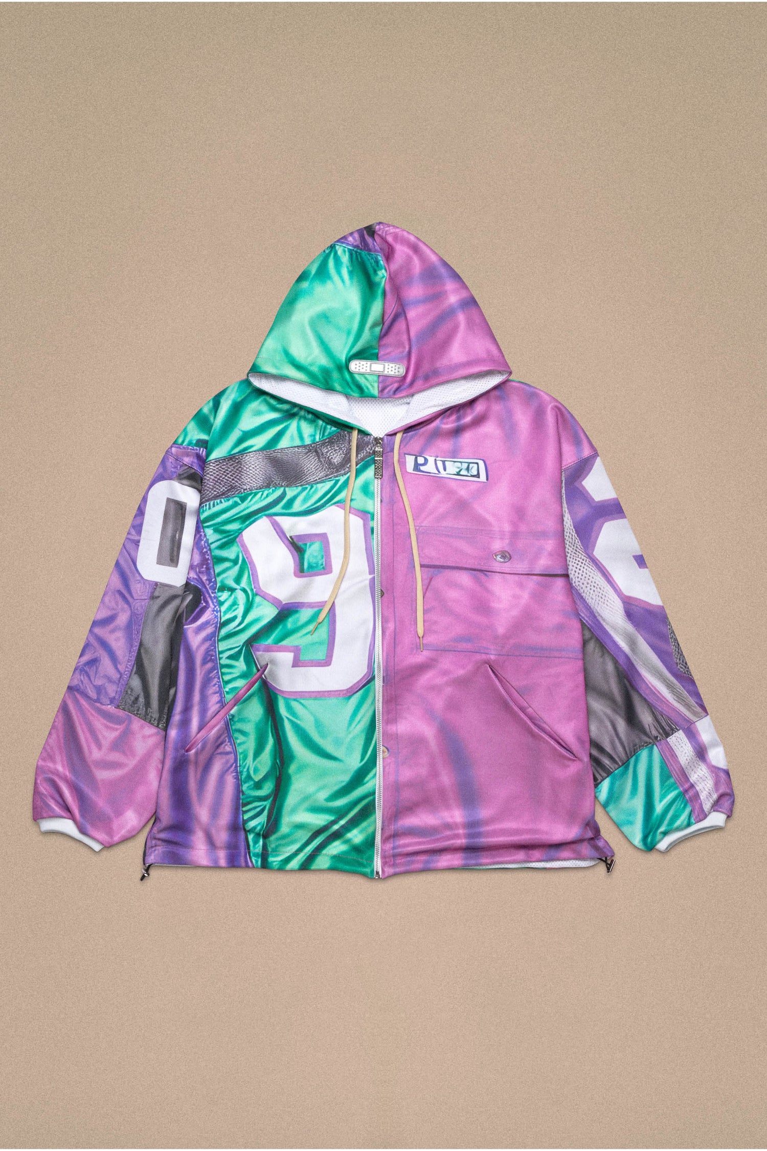 PATCHWORK HOODIE // FUSCIA PRINT