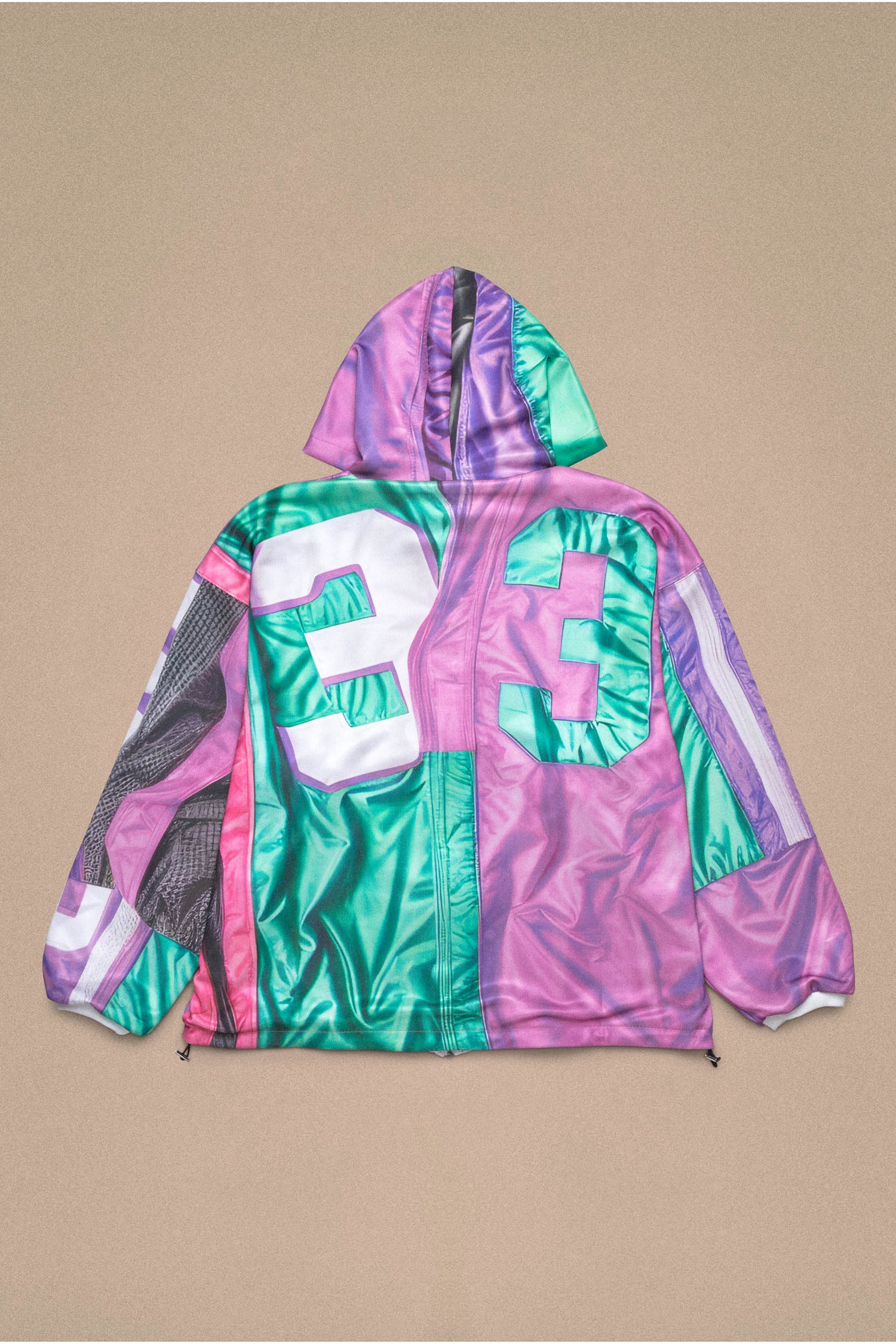 PATCHWORK HOODIE // FUSCIA PRINT