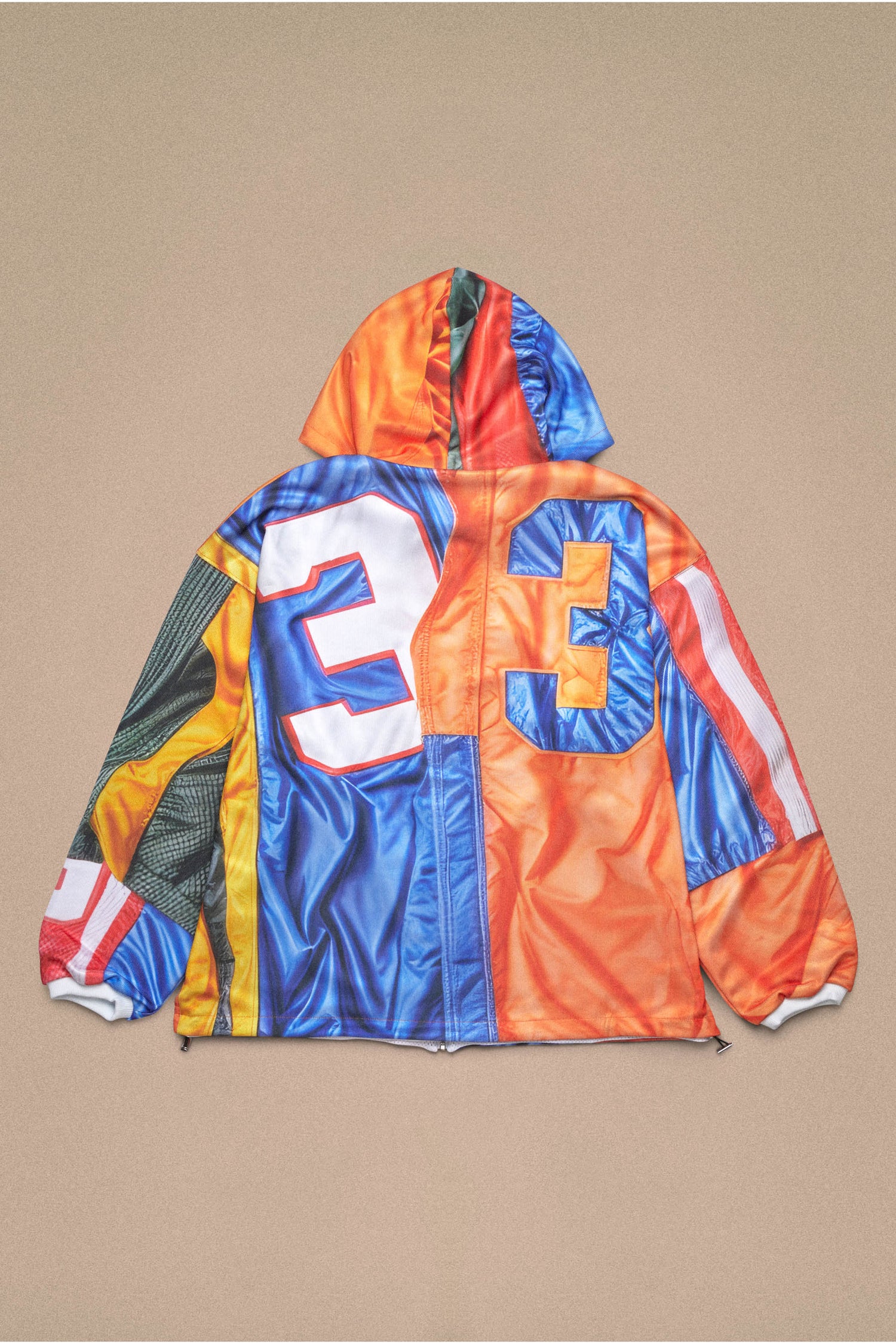 PATCHWORK HOODIE // ORANGE PRINT