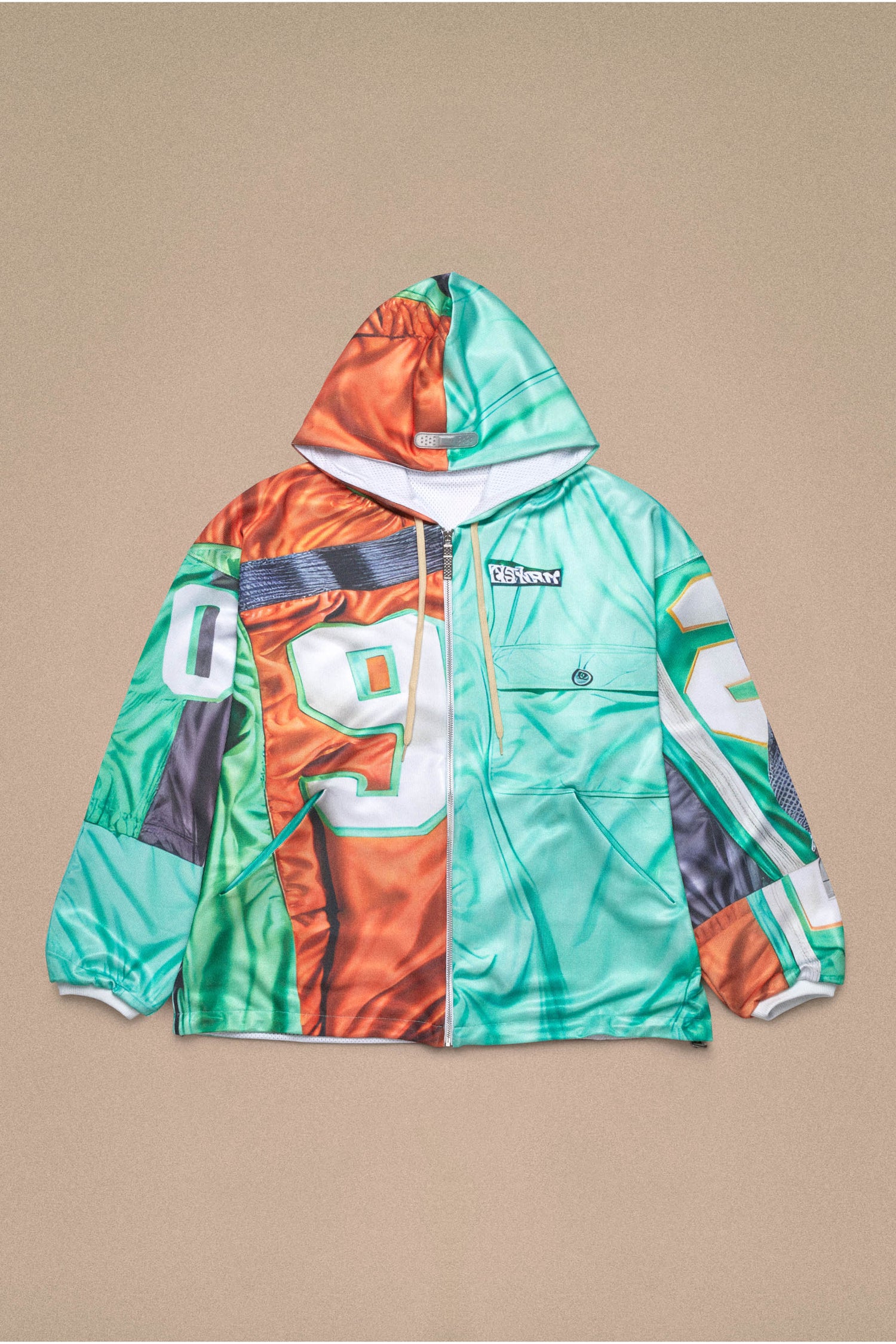 PATCHWORK HOODIE // GREEN PRINT