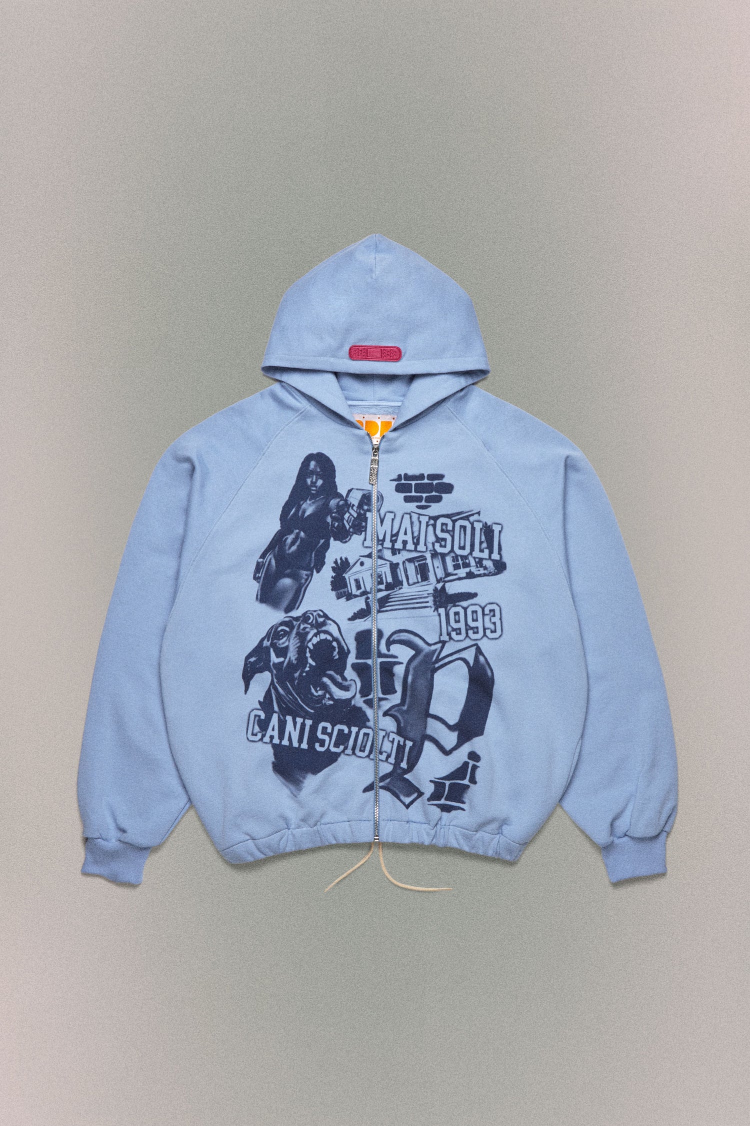 ZIP HOODIE A // LIGHT BLUE
