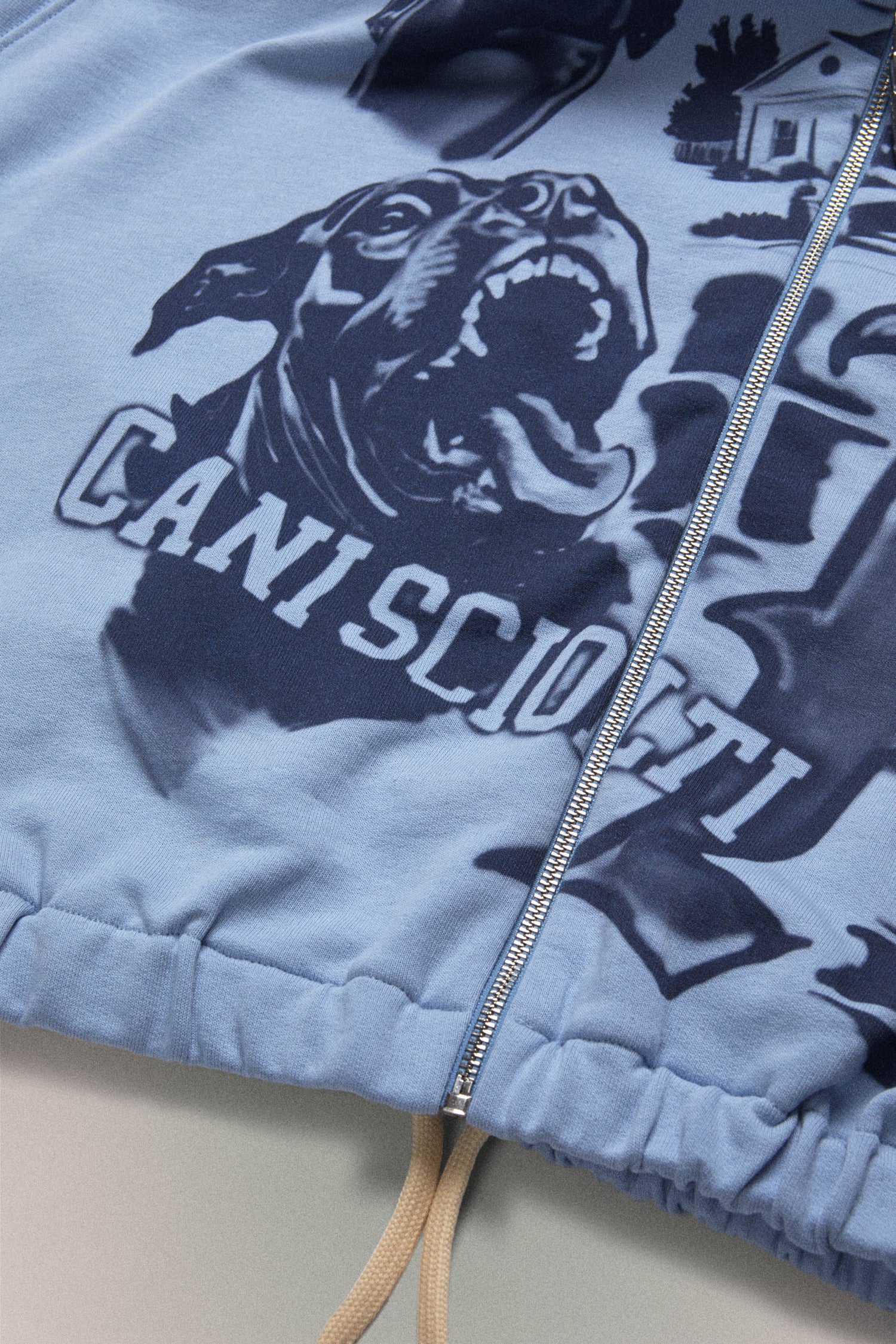 ZIP HOODIE A // LIGHT BLUE