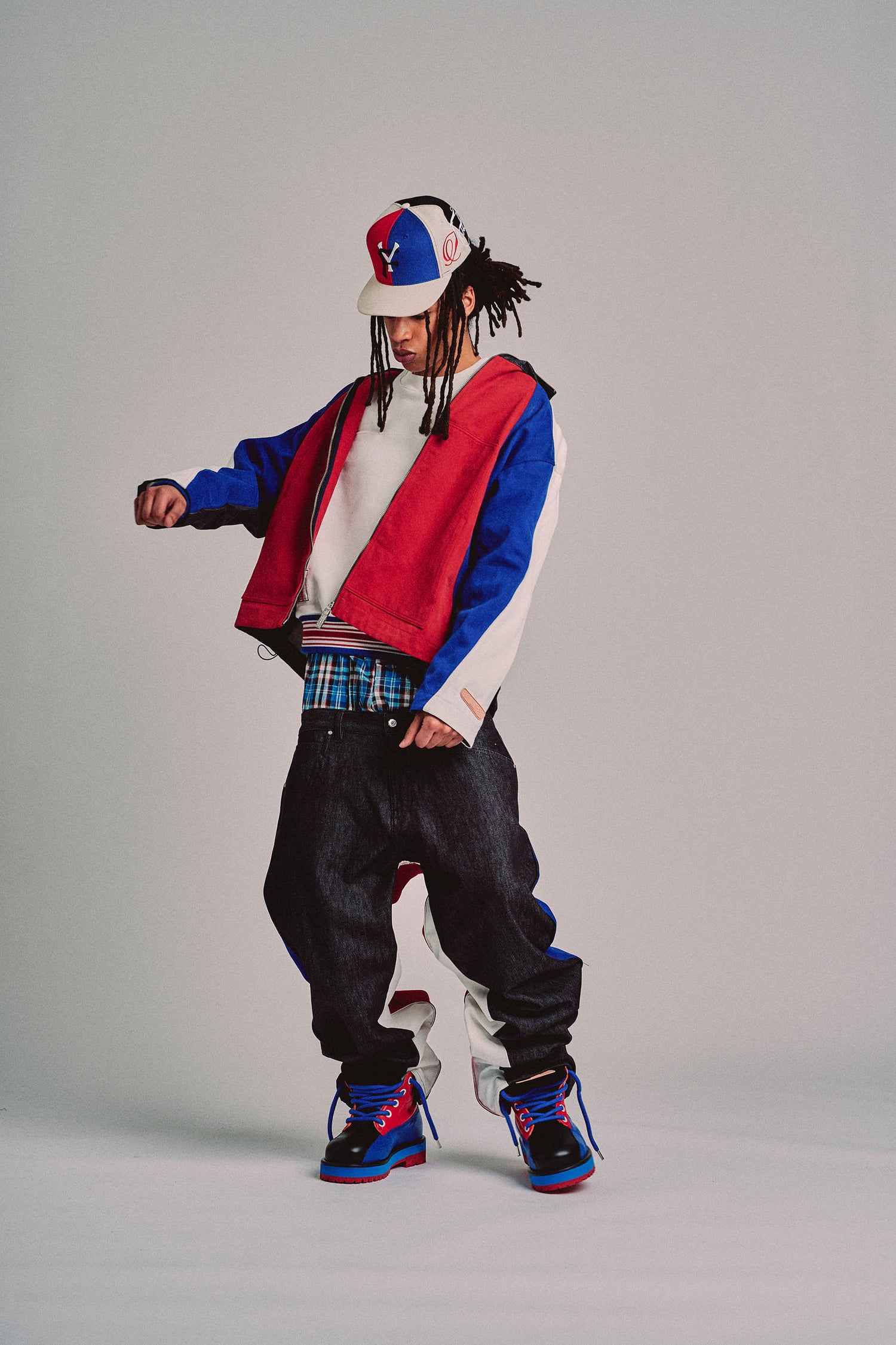 LOW RIDE JACKET // RED & BLUE