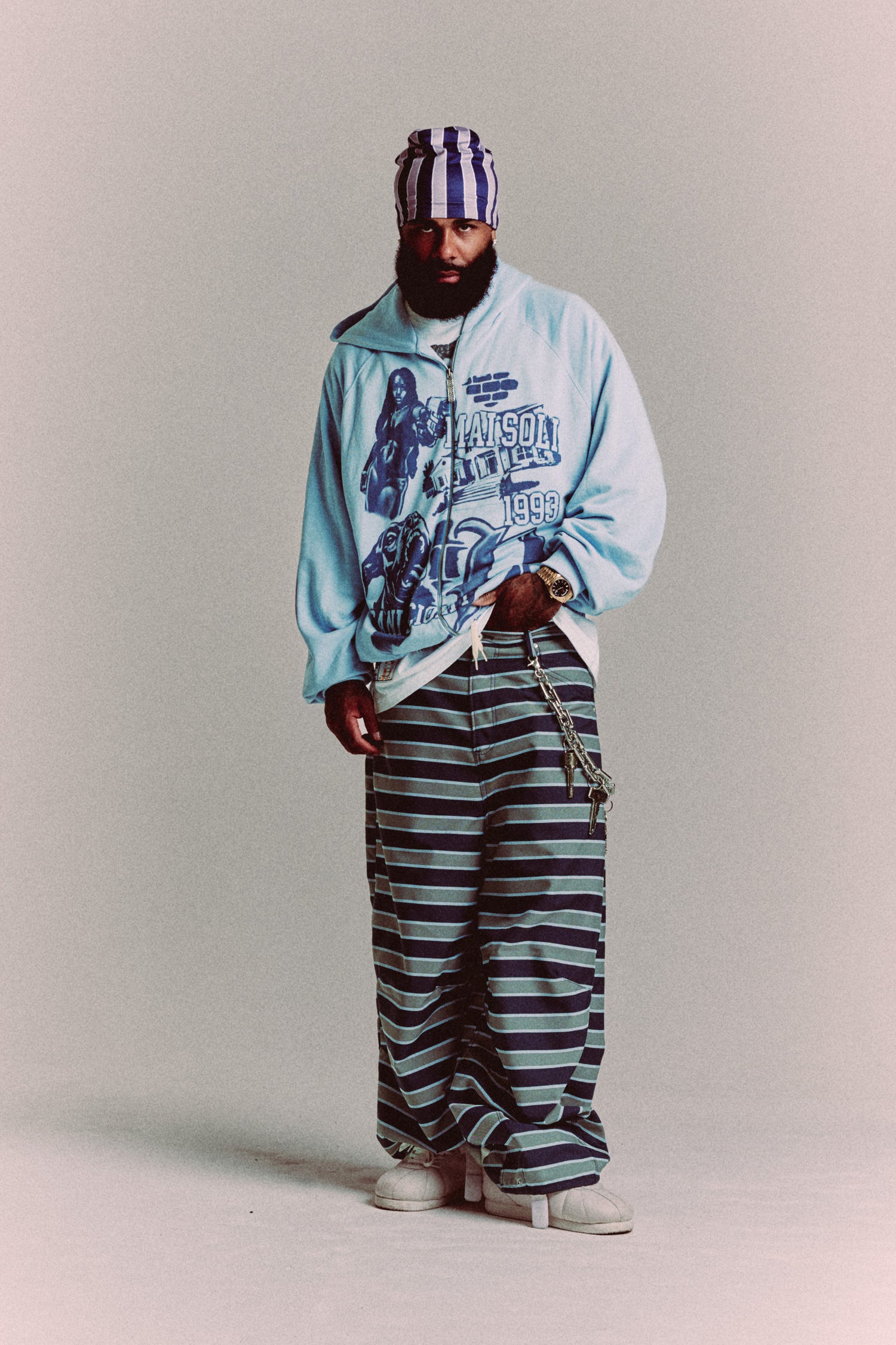 ZIP HOODIE A // LIGHT BLUE