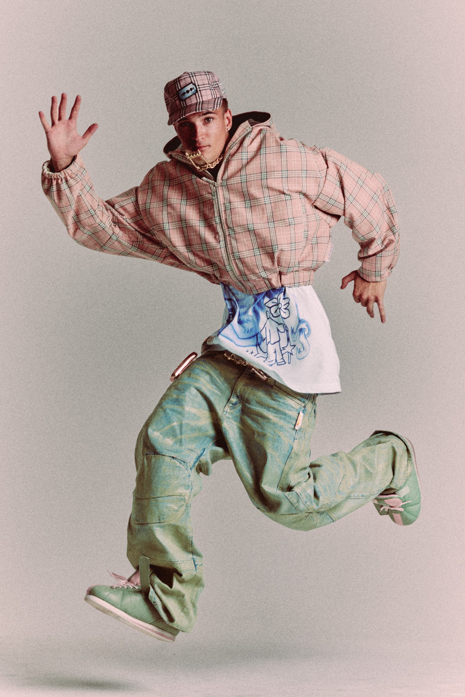 PIUMA HOODIE JACKET // PINK CHECK