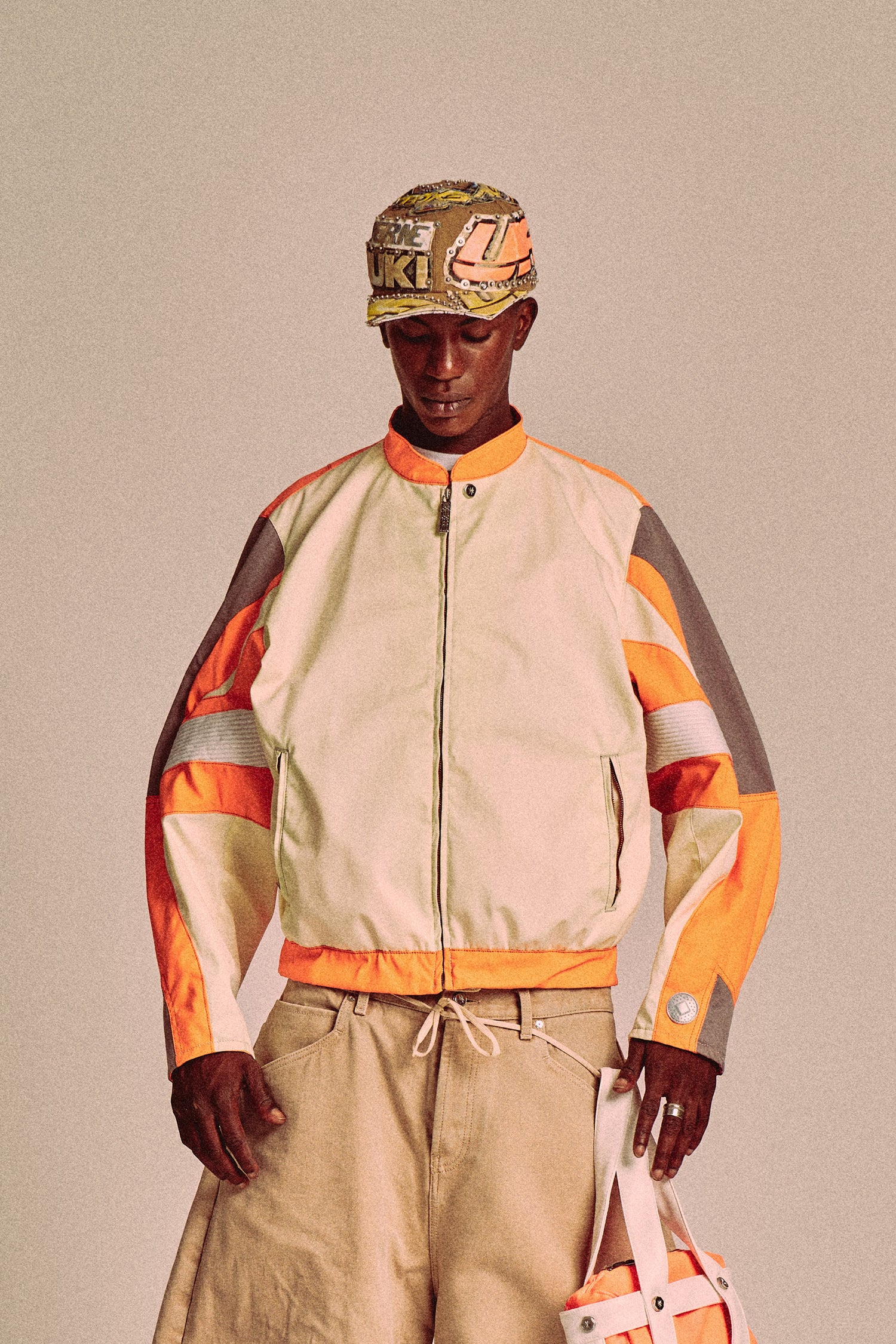 SOUL CROSS BOMBER // CREAM ORANGE
