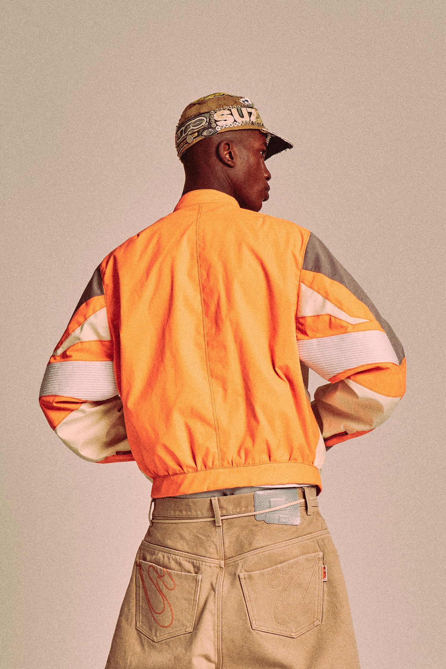 SOUL CROSS BOMBER // CREAM ORANGE