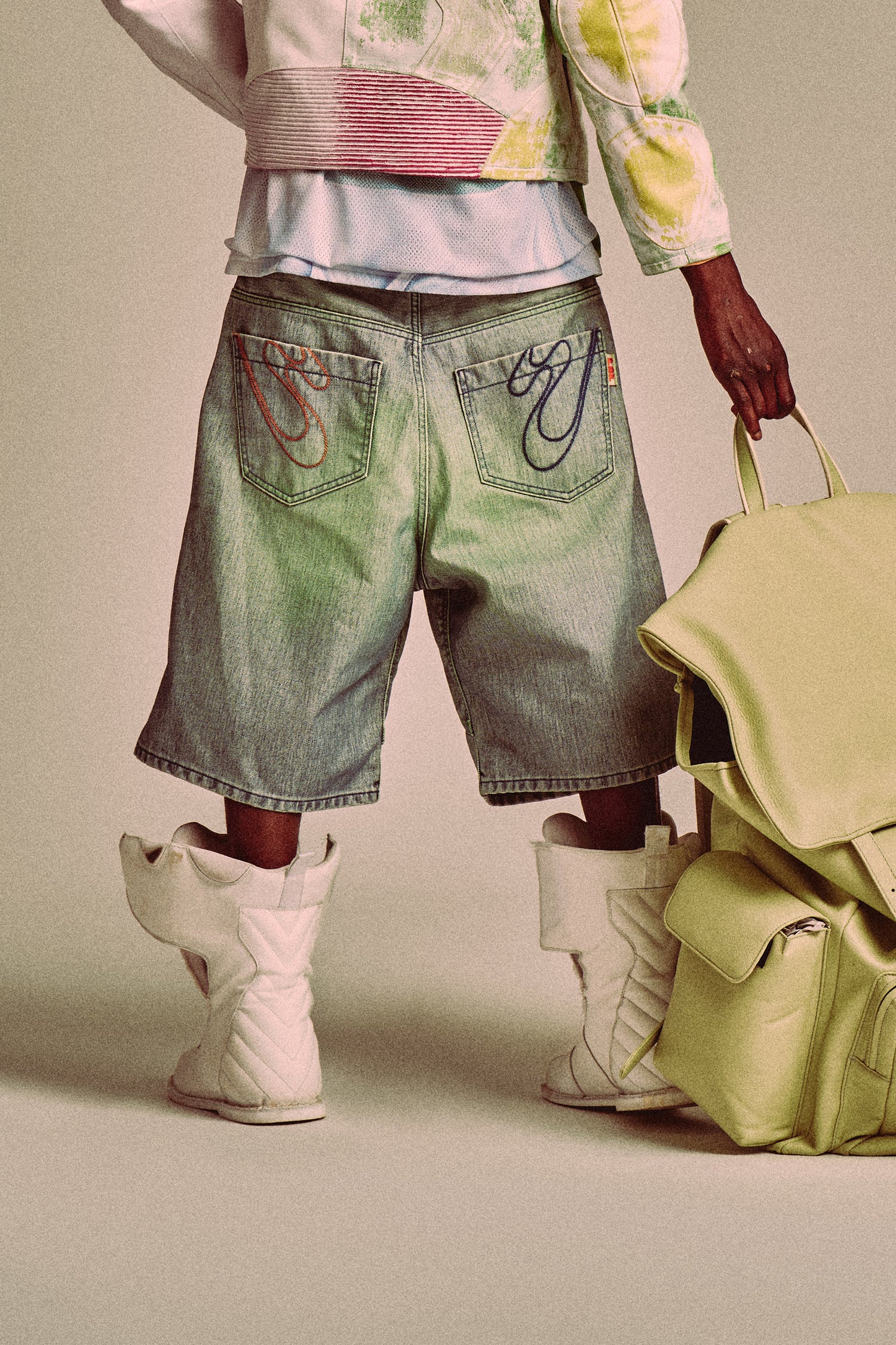 KNEE SHORTS // BLUE GREEN