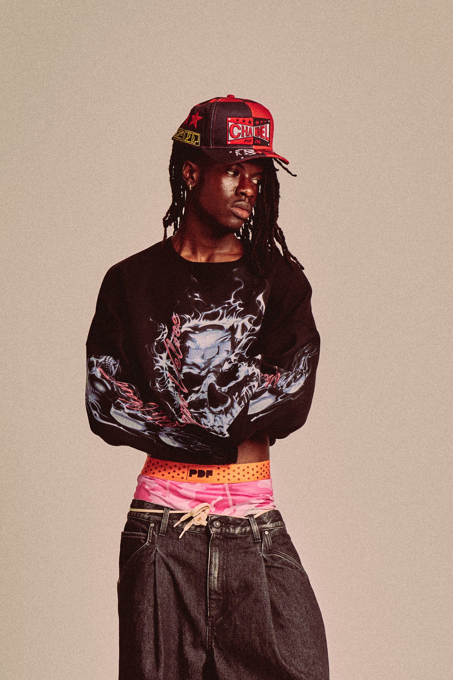 BLACK STAR HAT // MULTI