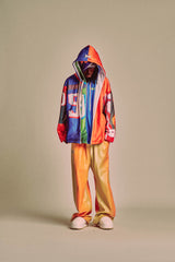 PATCHWORK HOODIE // ORANGE PRINT