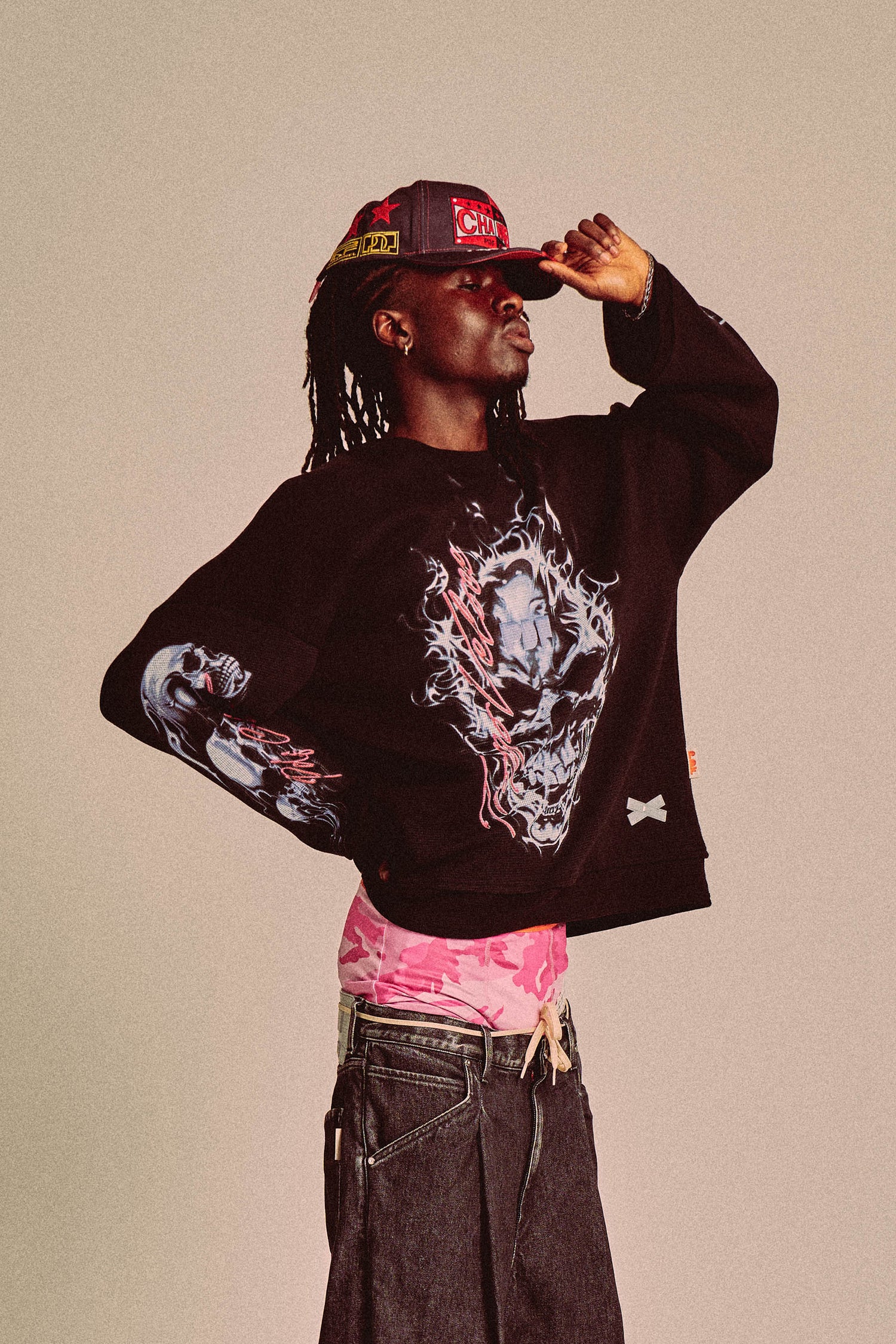 SKULL LONGSLEEVE // BLACK