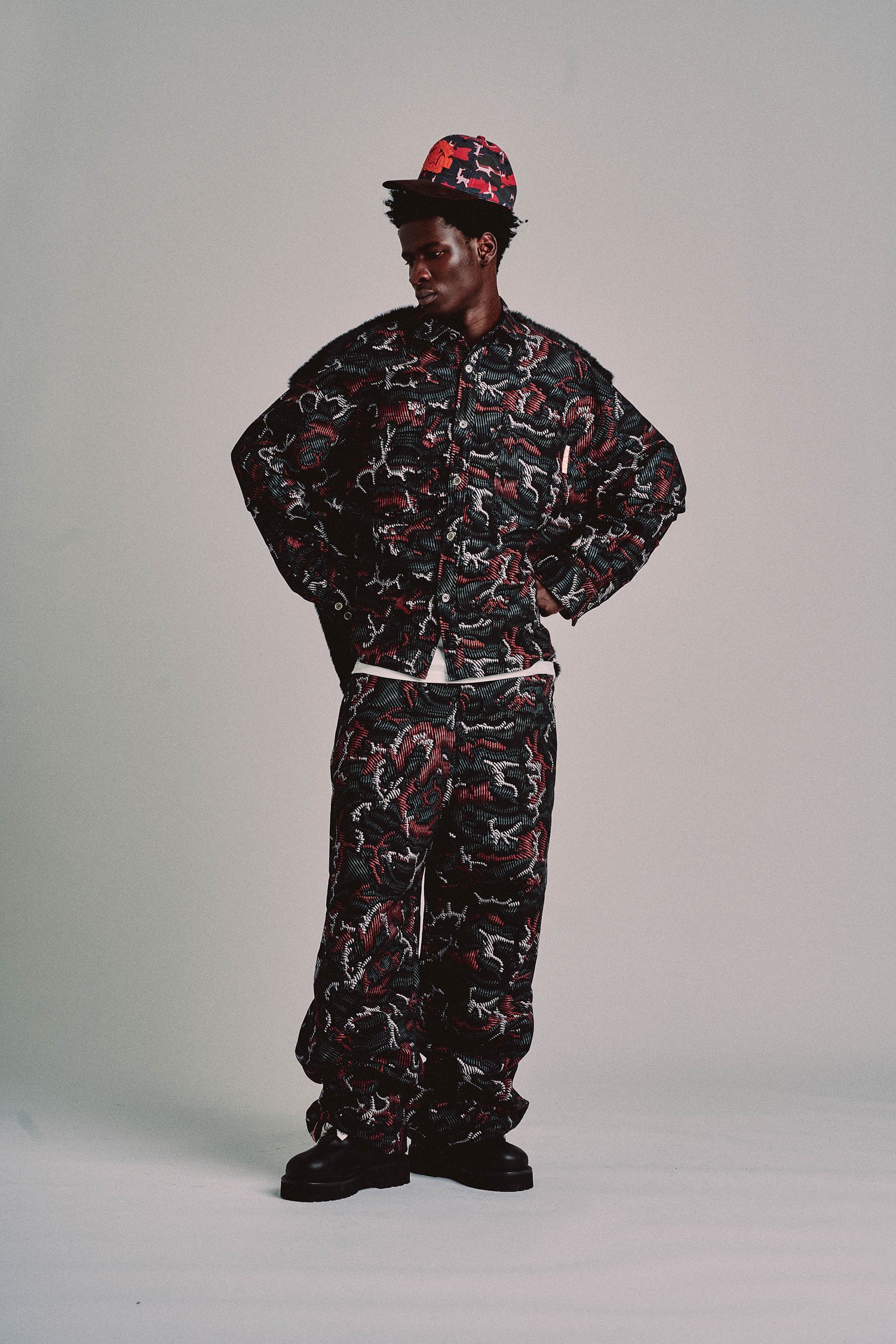 RAF SHIRT // RED CAMO