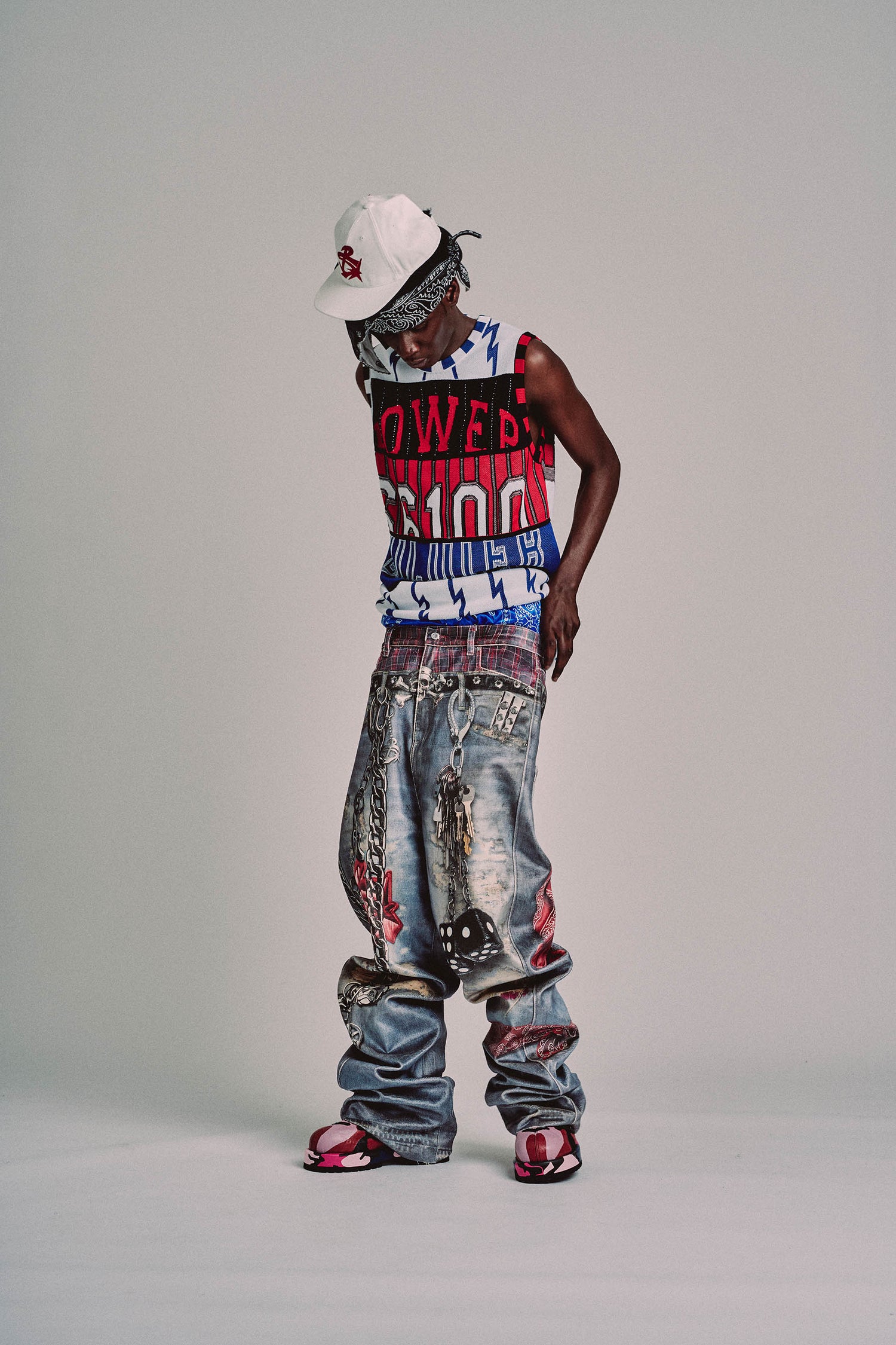 POWER TANK TOP // RED & BLUE