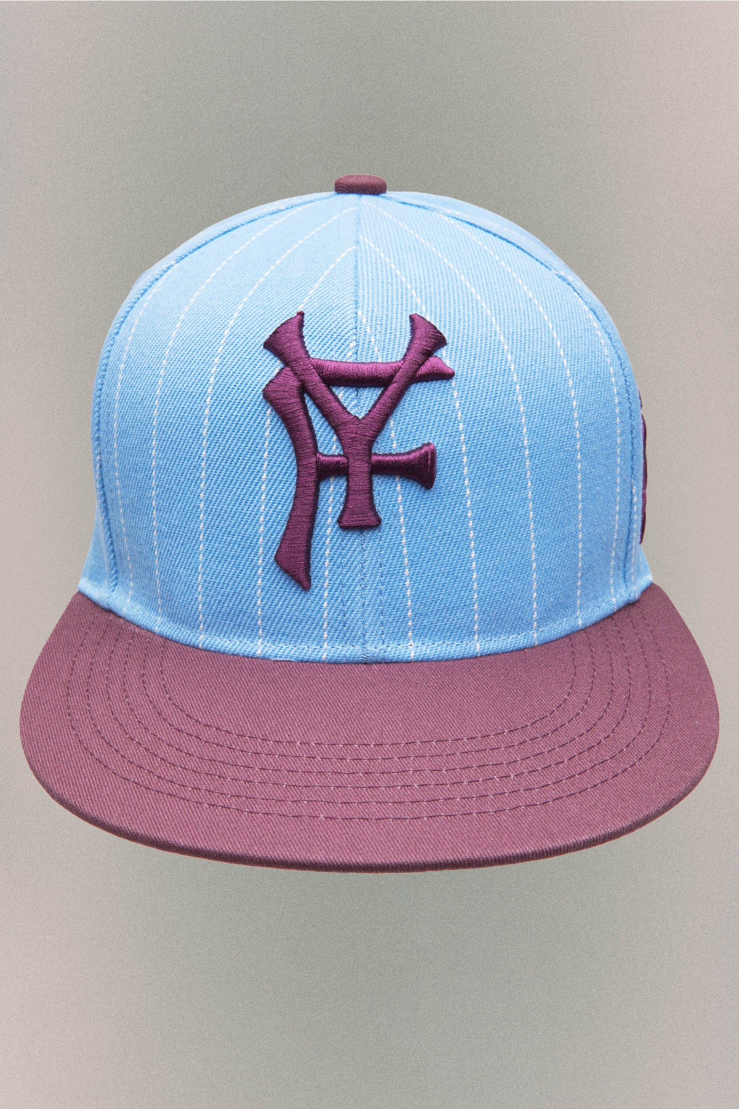 PINSTRIPE BASEBALL HAT // BABY BLUE