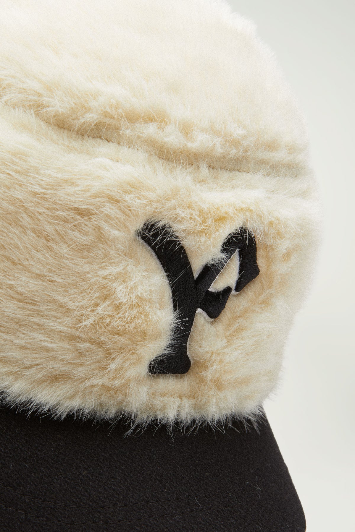 FUR PILLBOX HAT // YELLOW