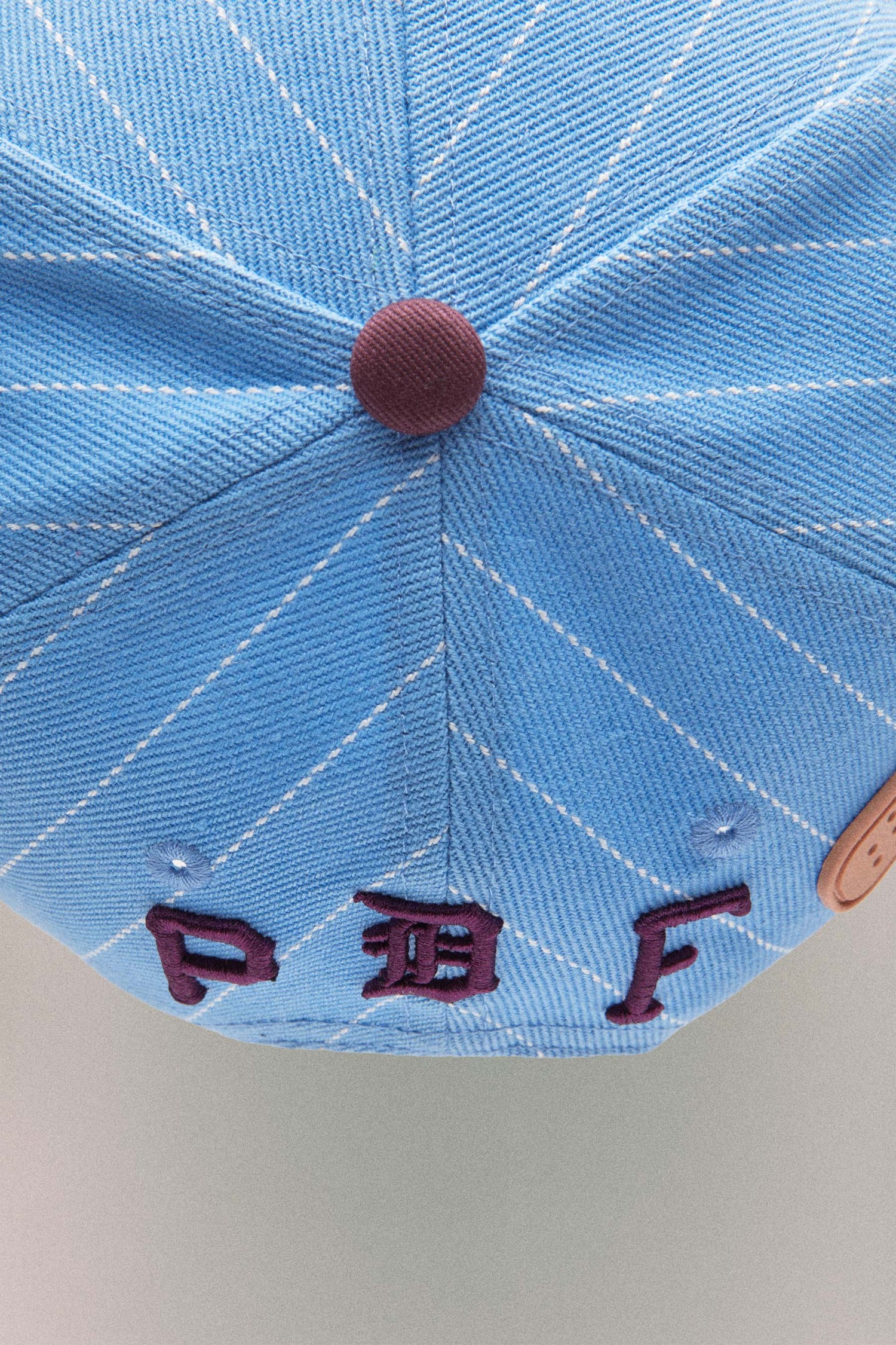 PINSTRIPE BASEBALL HAT // BABY BLUE
