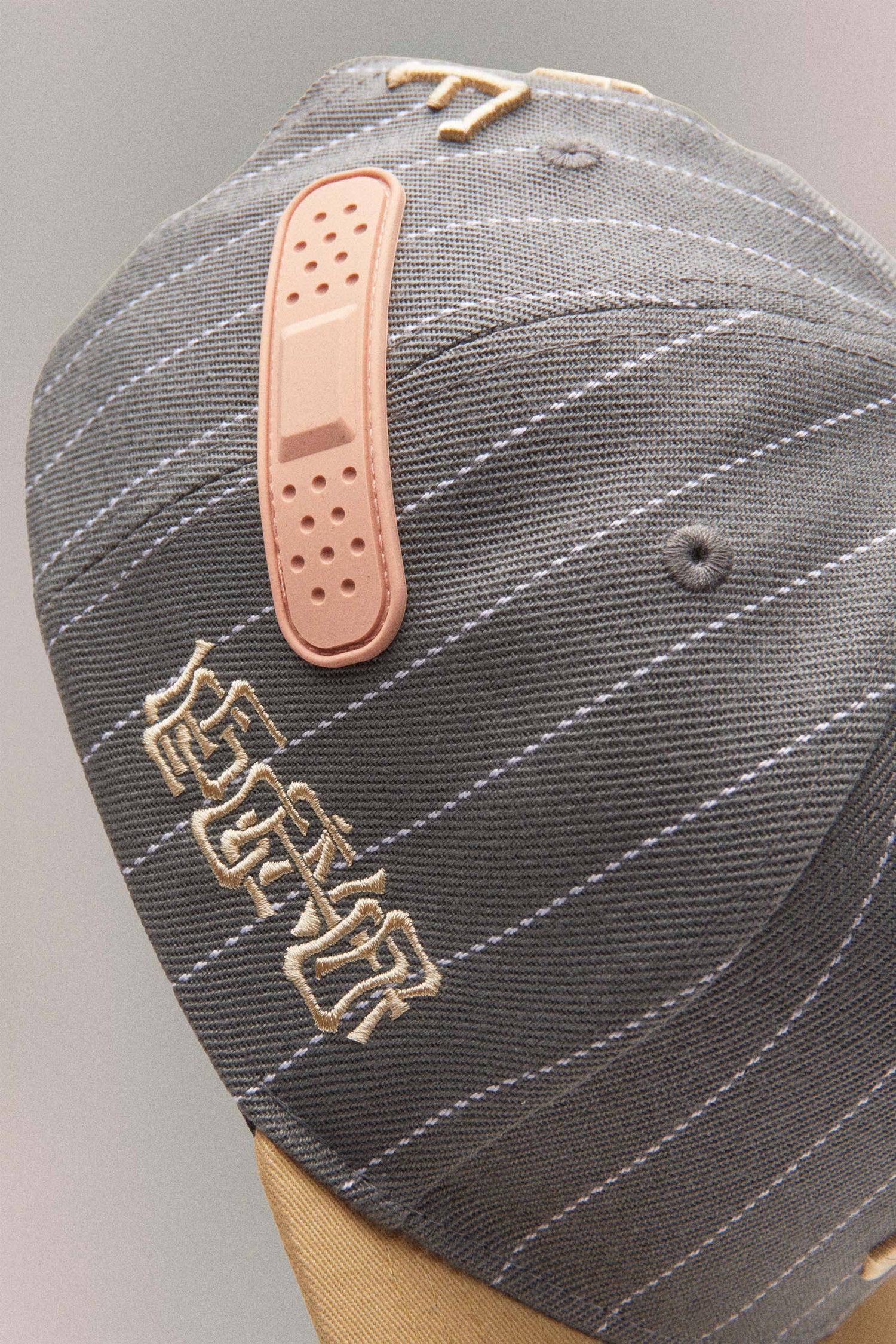 PINSTRIPE BASEBALL HAT // GREY