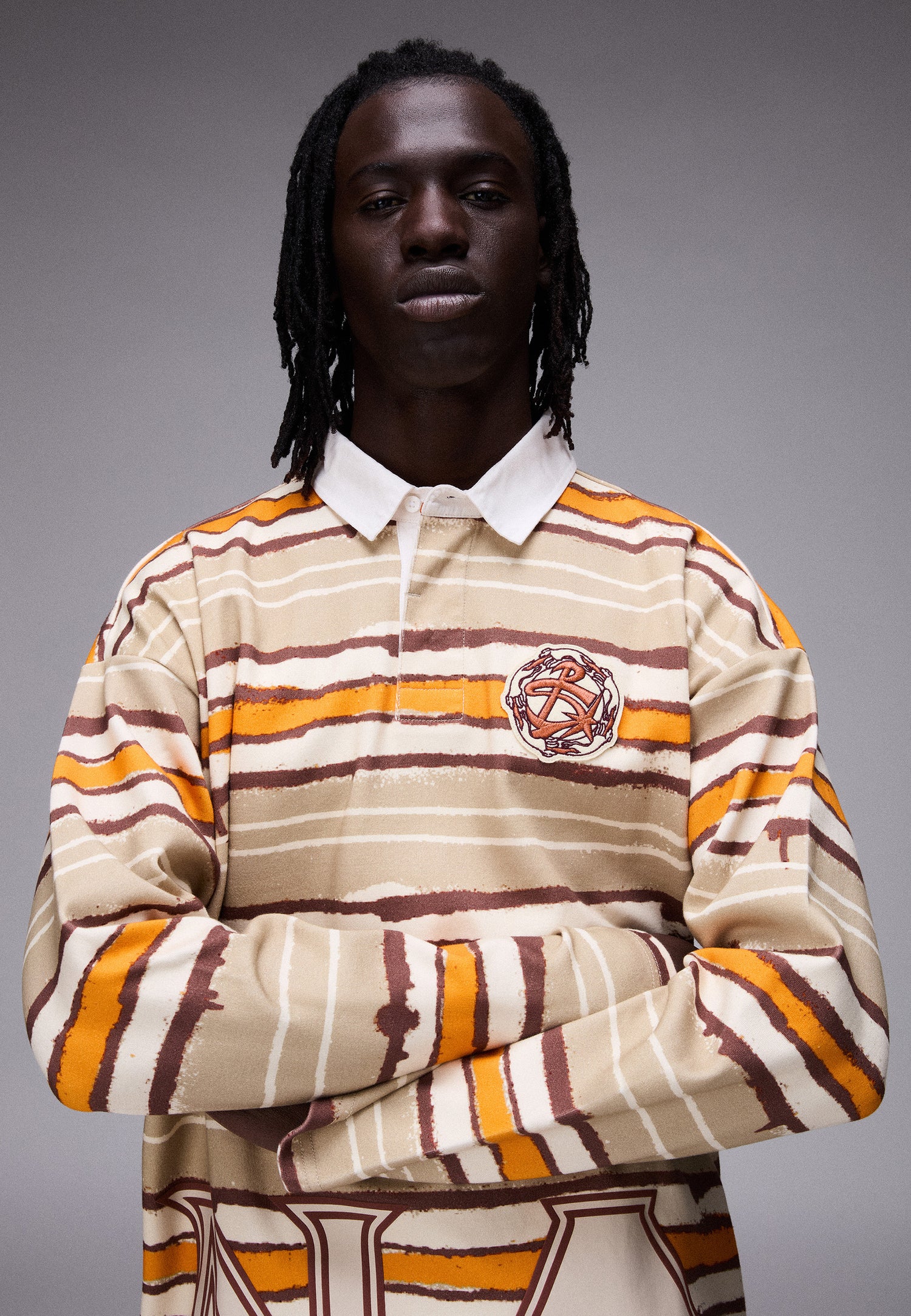 PDF LONG SLEEVE POLO // ORANGE