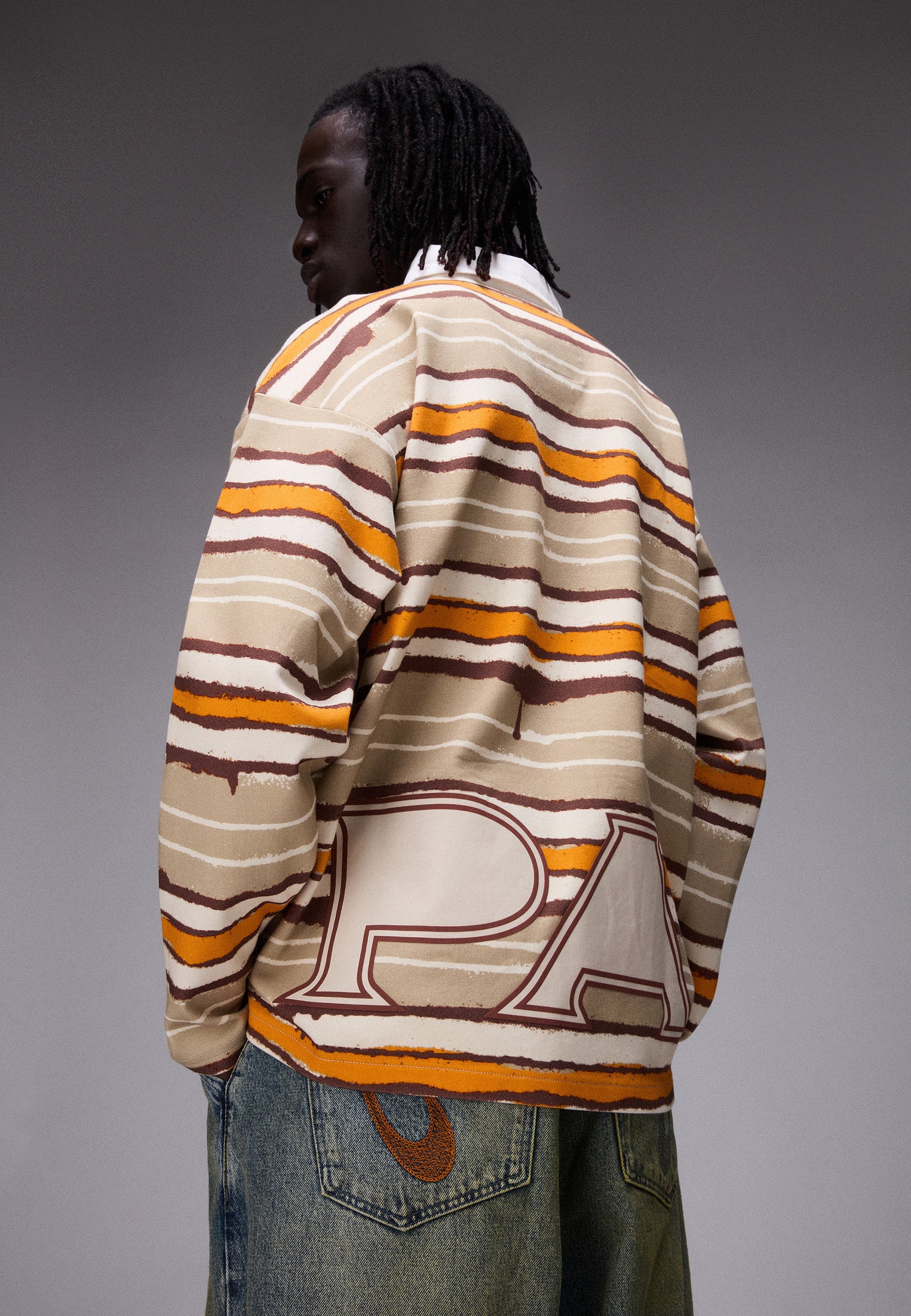 PDF LONG SLEEVE POLO // ORANGE