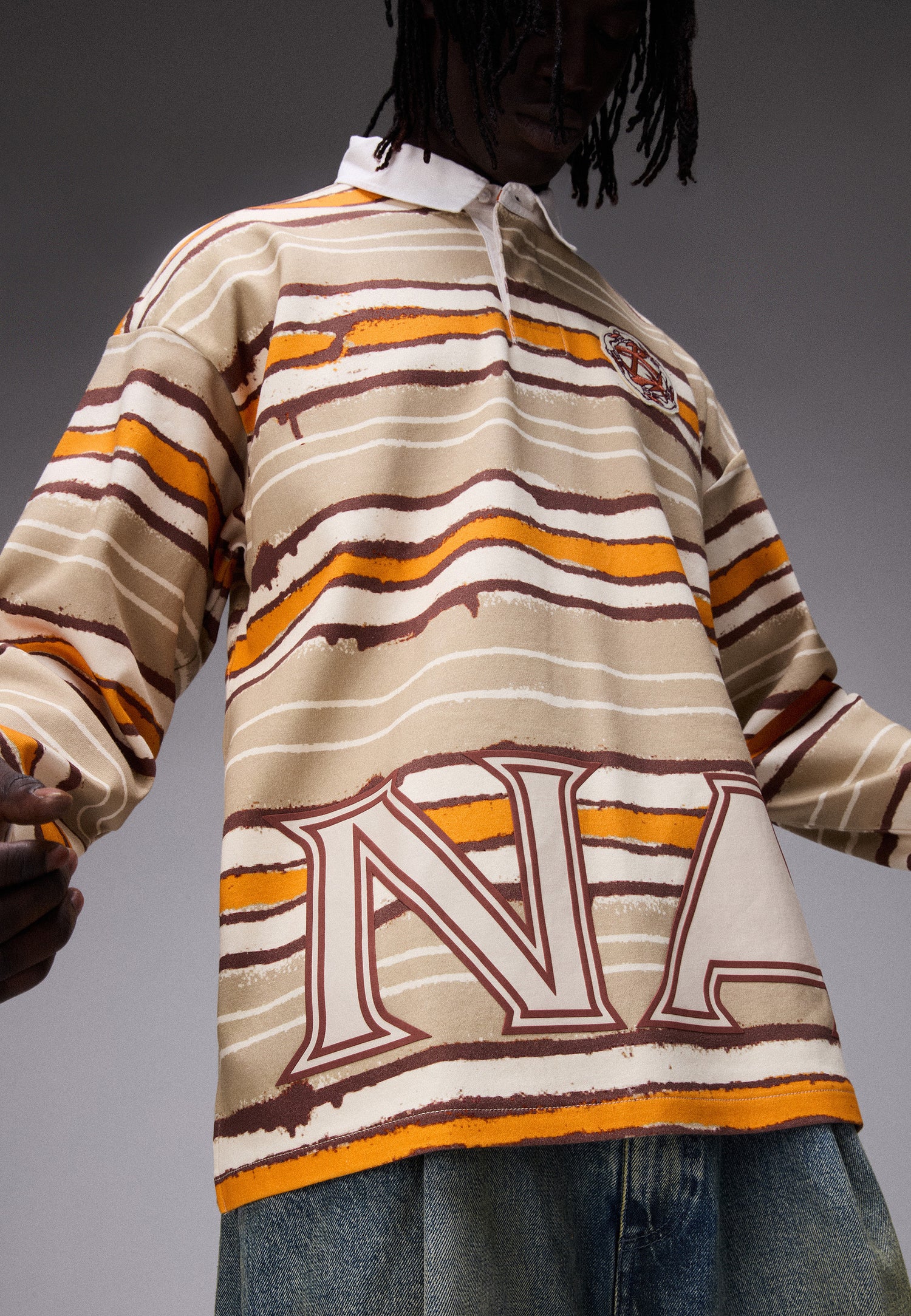 PDF LONG SLEEVE POLO // ORANGE