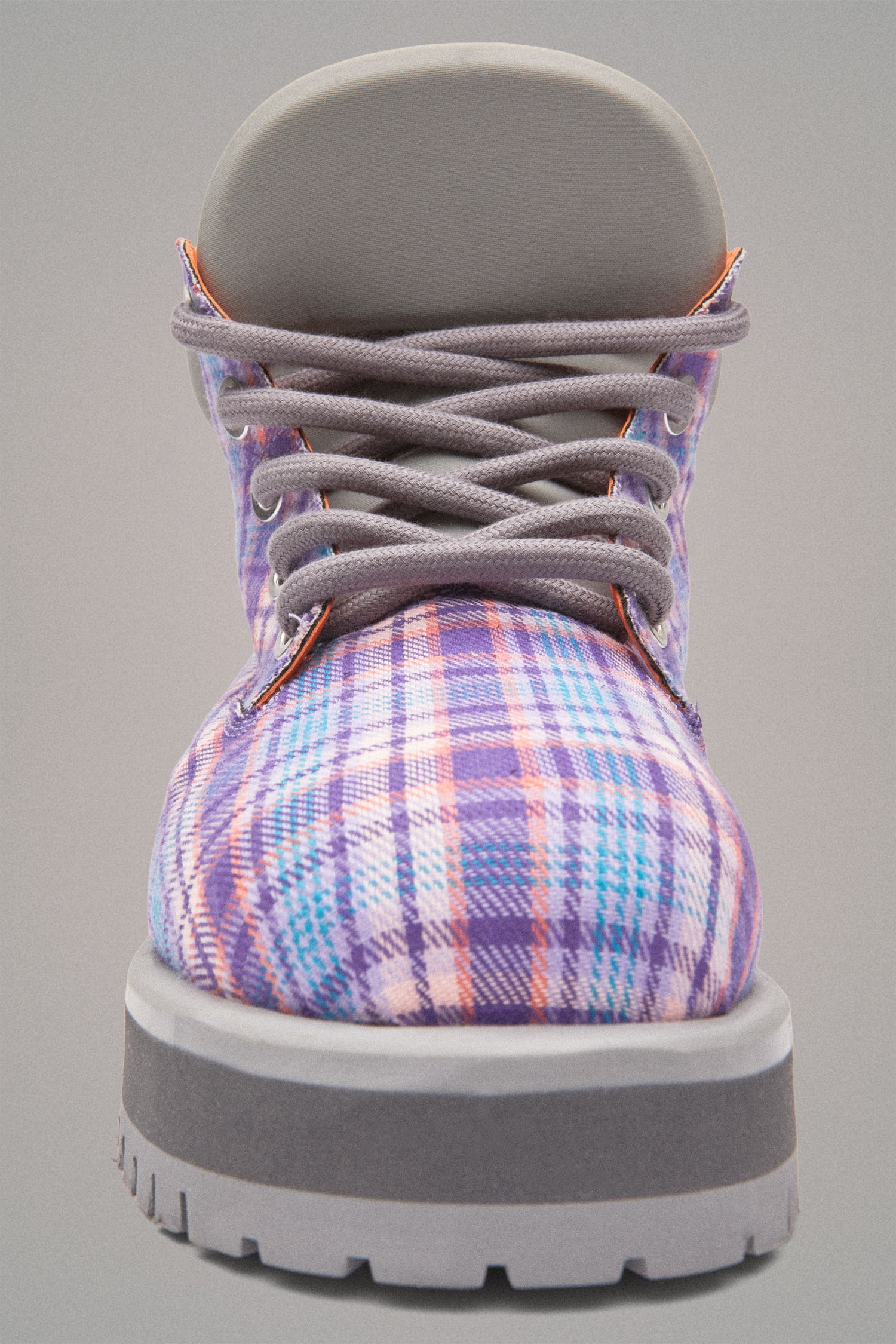 STRADA LOW TARTAN BOOTS // PURPLE