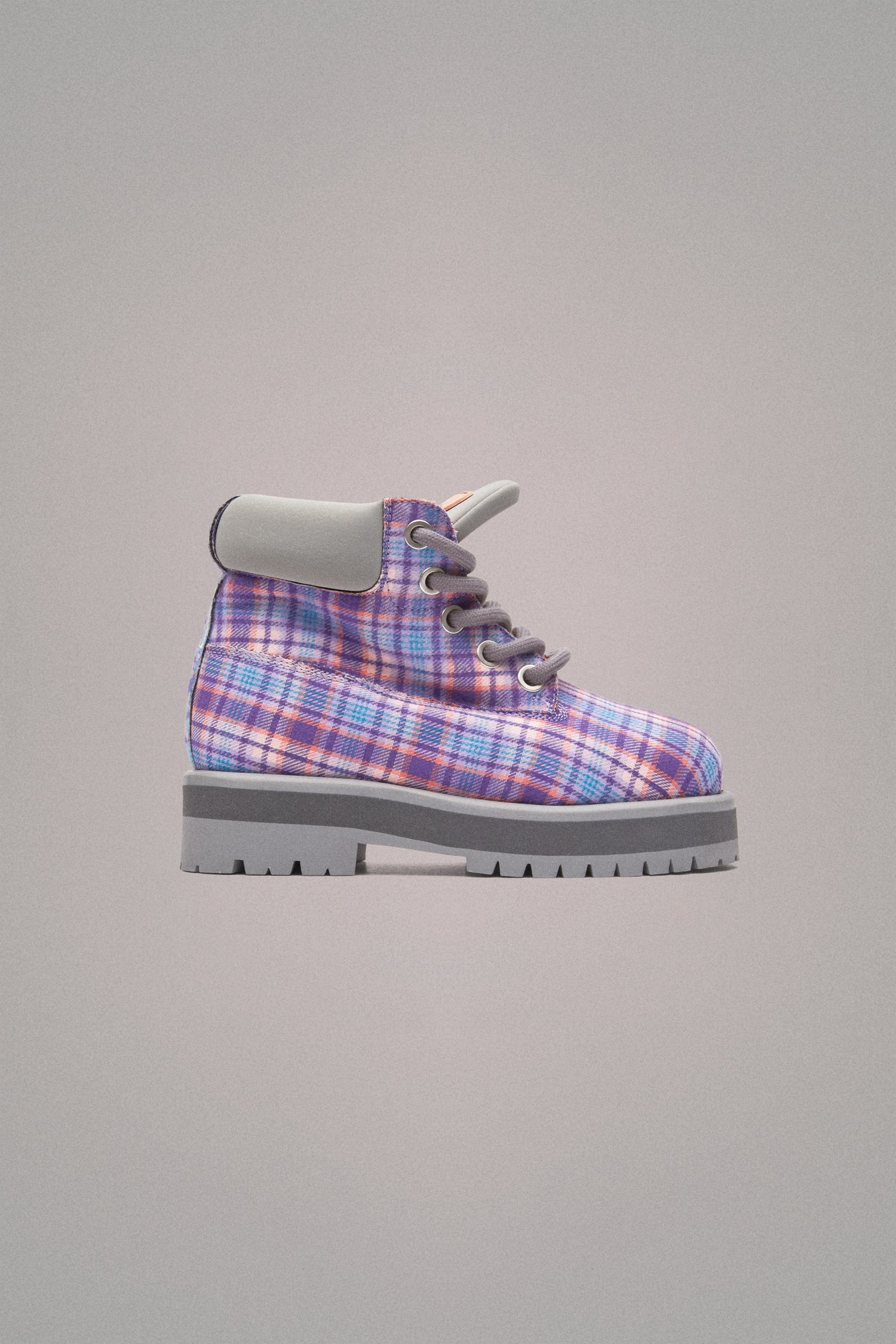 STRADA LOW TARTAN BOOTS // PURPLE