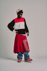 SAMIR T-SHIRT // RED AND BLACK