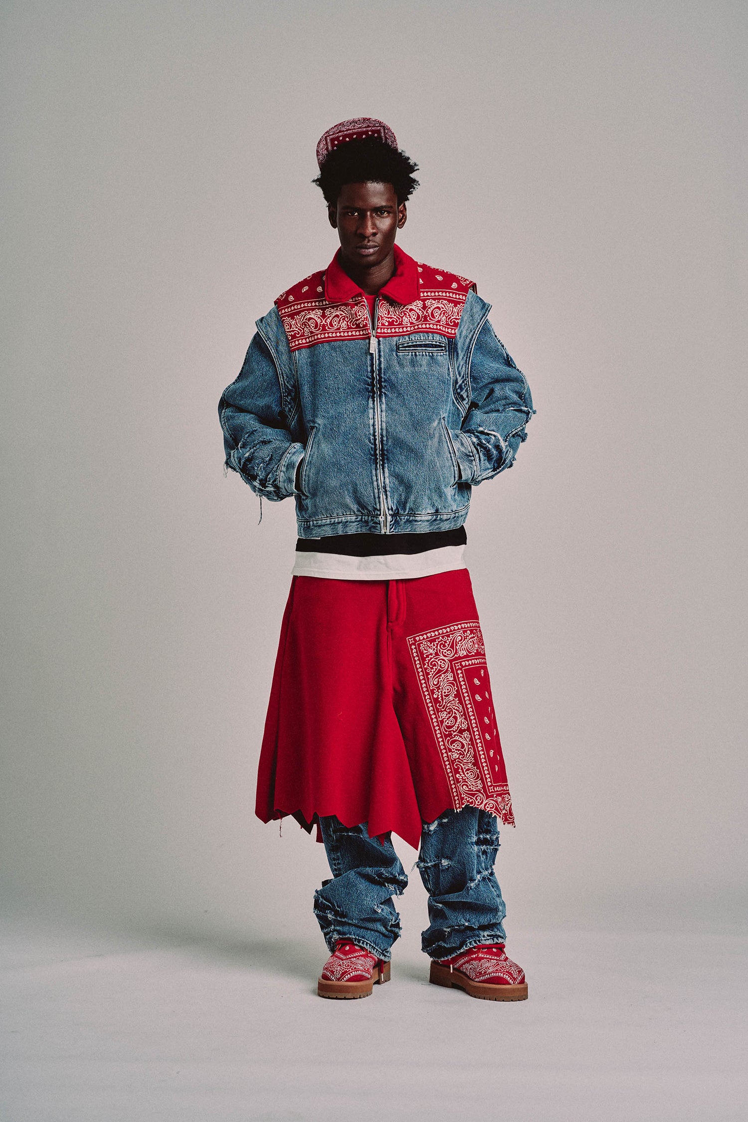 CAPE JACKET // BLUE